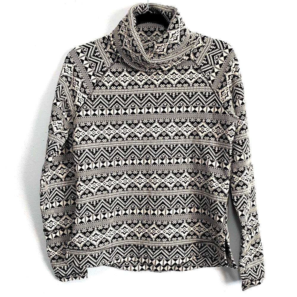 Alpine Design Aztec Pattern Cowl Neck Sweatshirt - image 1